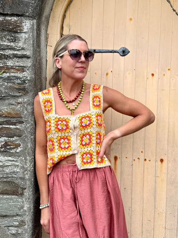 Granny square crochet top