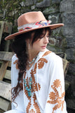 Distressed scarf western hat