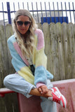 Pastel whip stitch cardigany