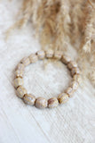 Ceramic beaded bracelet (Beige)