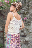 Floral crochet cami