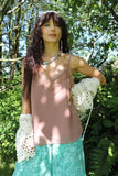 Lace trim cami (dusty rust)