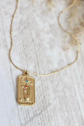 The stars tarot card necklace