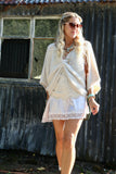 Lace trim slip skort (Light pink)
