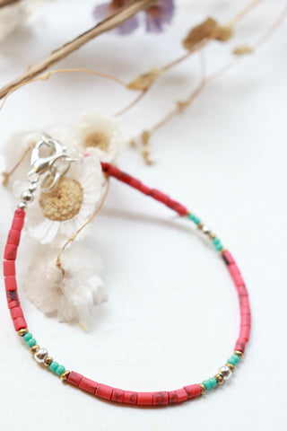 Red beaded bracelet