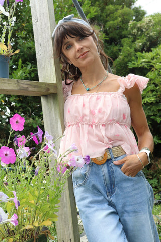 Floral chiffon top