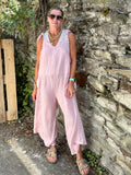Dusty pink overalls