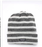 Light grey striped beanie