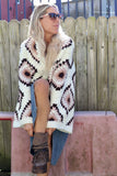 White border diamond granny square cardigan