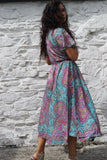 Paisley wrap dress