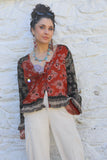 Silver fan beaded necklace