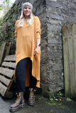 Long dip back top (Mustard)