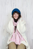 Check speckle scarf (Pink)