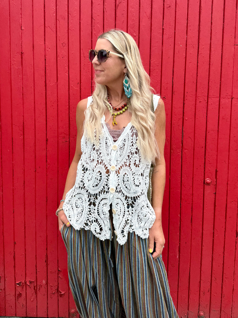 Paisley crochet top