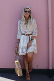 Floral lace tunic (Ecru)