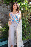 Pastel crochet tank top