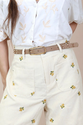 Studded belt (Brown)