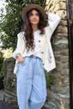 Floral embroidered knit waistcoat