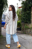Aztec oversized shirt (Beige)