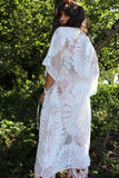 Floral crochet lace kimono