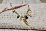 Feather charm necklace (Gold)