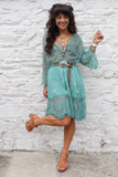 Floral lace tunic (Teal)