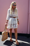 Floral lace tunic (Ecru)