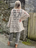 Square crochet cardigan