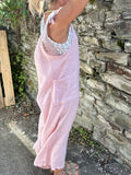 Dusty pink overalls