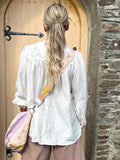 Diamond embroidered blouse
