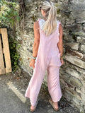 Dusty pink overalls