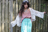 Honeycomb crochet cardigan