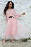 Knit jumper and tulle dress set (Rose)
