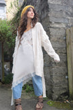 Fringe cable knit cardigan