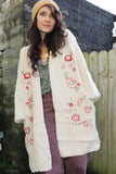 Floral embroidered cardigan