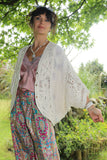 Daisy embroidered crochet top