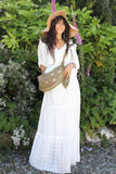 Ruffle lace white dress