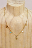 Conch shell charm necklace