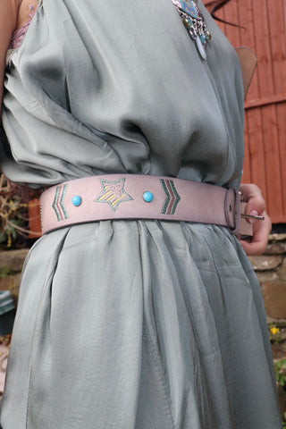 Embroidered belt (Beige)