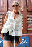 Silk ruffle blouse