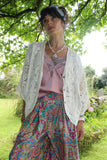 Daisy embroidered crochet top