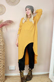 Long dip back top (Mustard)