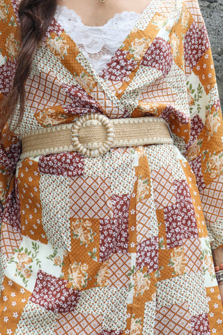 Whipstitch woven stretch belt