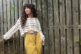 Scalloped fan crochet top