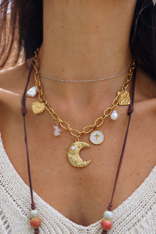 Crescent moon necklace (Gold)