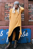 Long dip back top (Mustard)