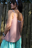 Lace trim cami (dusty rust)