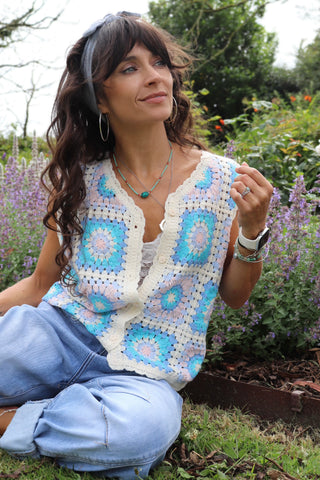 Granny square crochet top