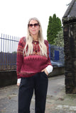 Fairisle wool jumper (Burgundy)
