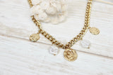 Coin charm necklace (Gold)